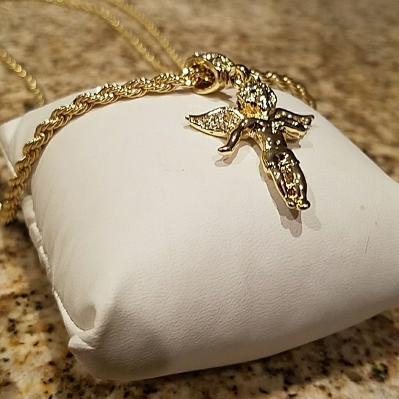 NWT Mens 30" Gold Angel & 24" P Ruby Bundle - Picture 4 of 8